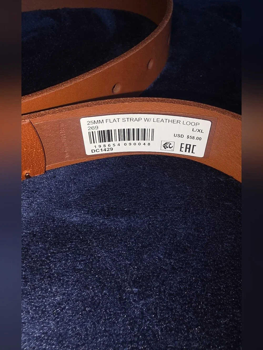 Frye Brown Genuine Leather Belt Strap